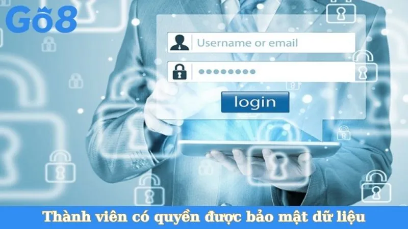 Thành viên có quyền được bảo mật dữ liệu go8